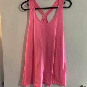 Pink Knot-Back Tank Top - Women